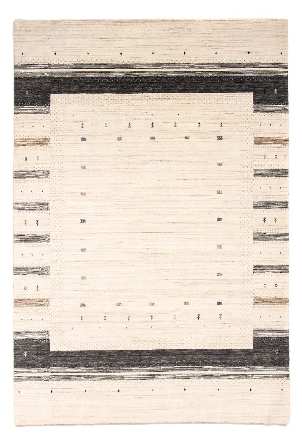 Gabbeh Rug - Loribaft Perser - 304 x 207 cm - beige