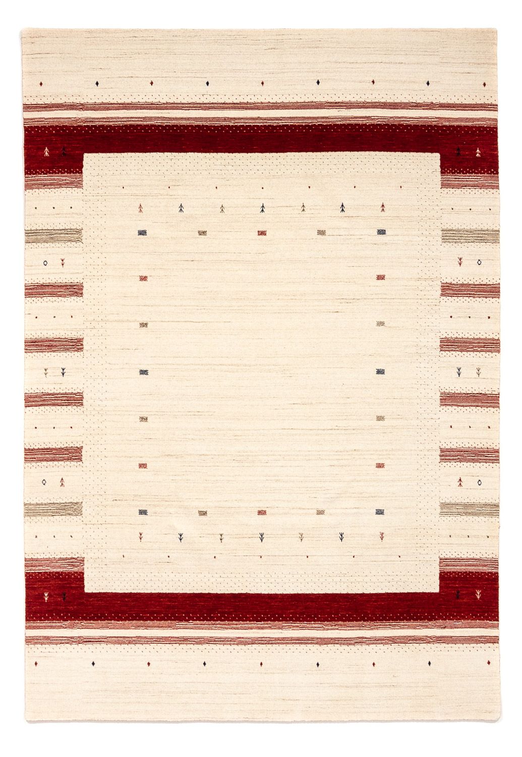 Gabbeh Rug - Loribaft Perser - 298 x 203 cm - beige