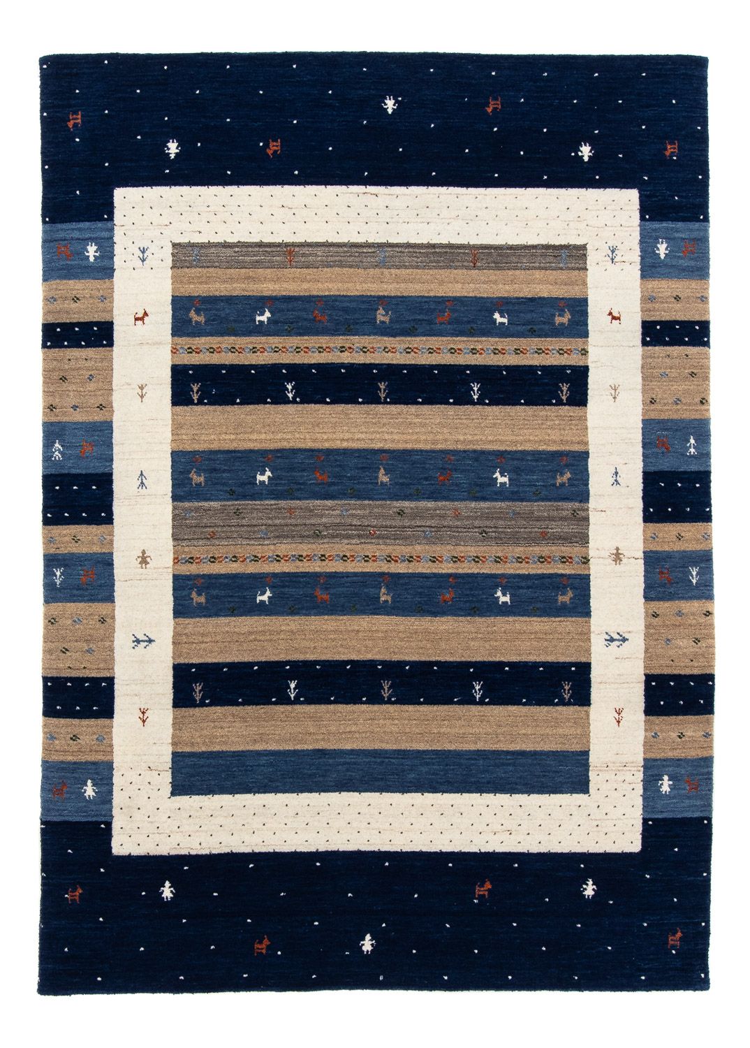 Gabbeh Rug - Loribaft Perser - 201 x 144 cm - dark blue