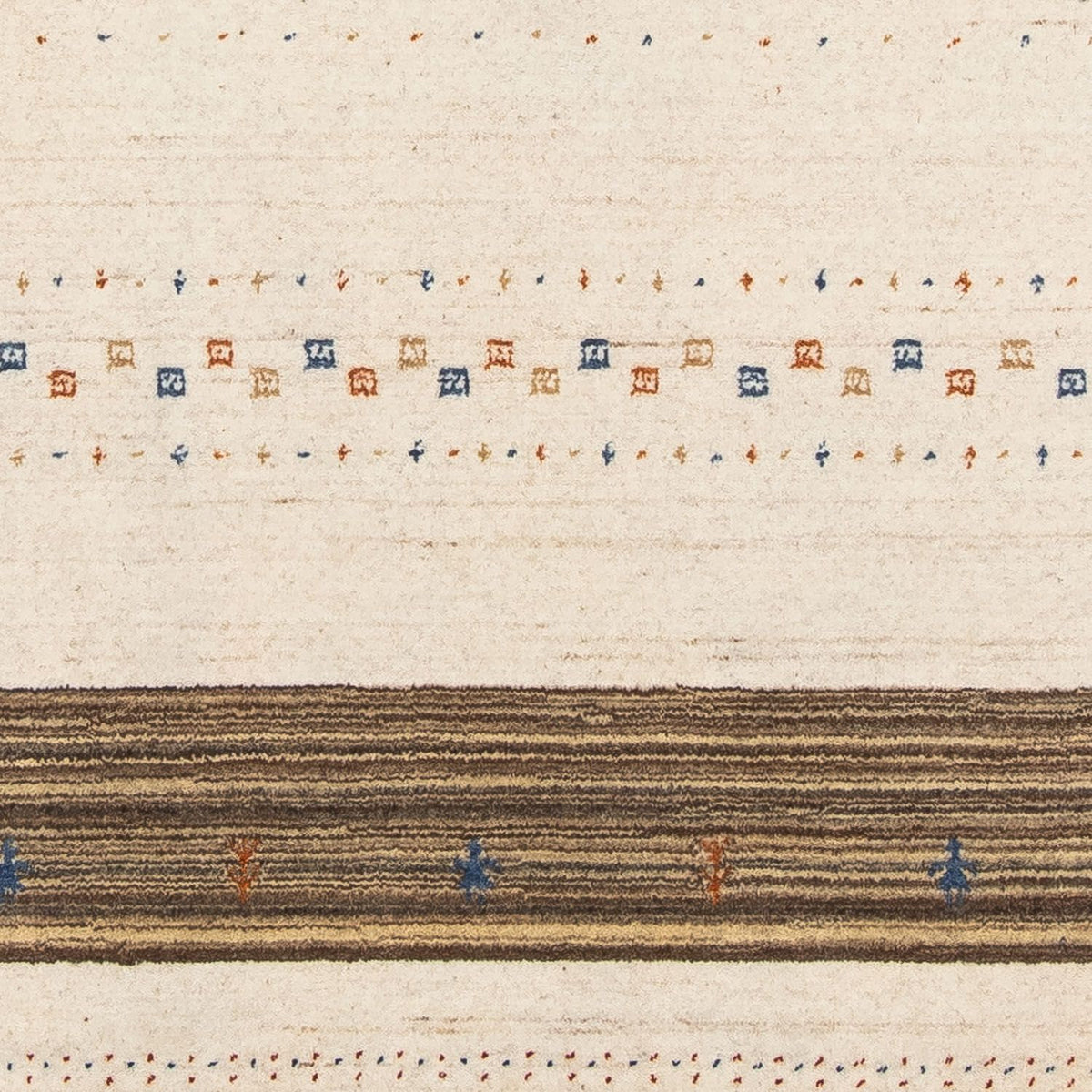 Gabbeh Rug - Loribaft Perser - 205 x 142 cm - dark brown