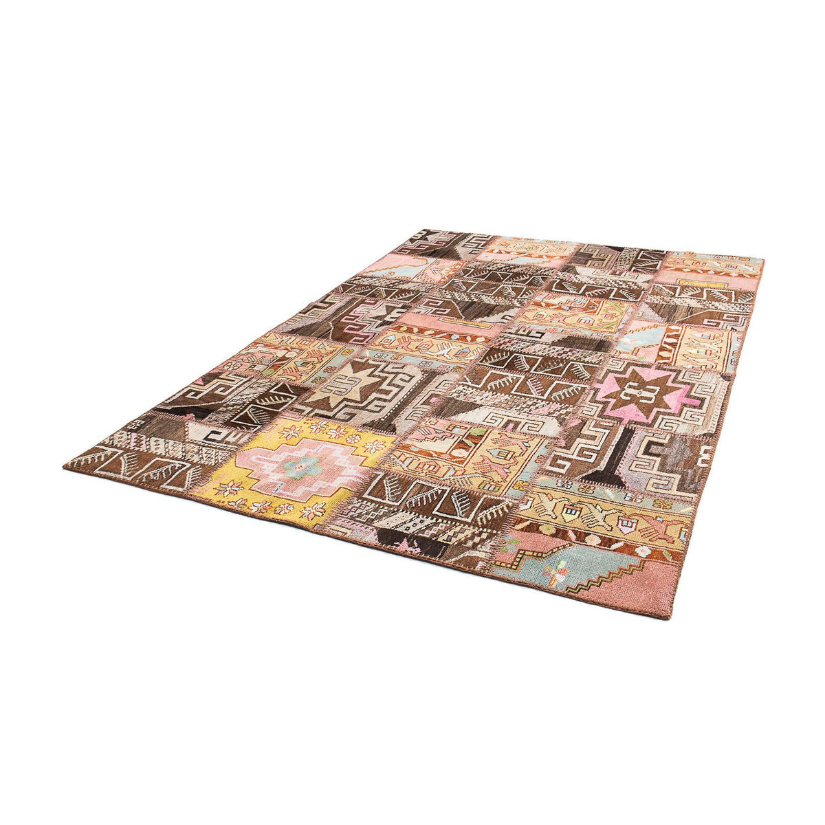 Patchwork Rug - 241 x 173 cm - multicolored