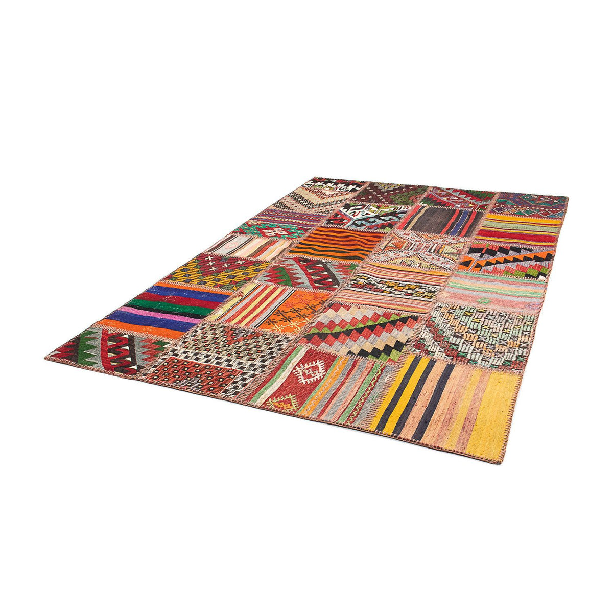 Patchwork Rug - 241 x 170 cm - multicolored