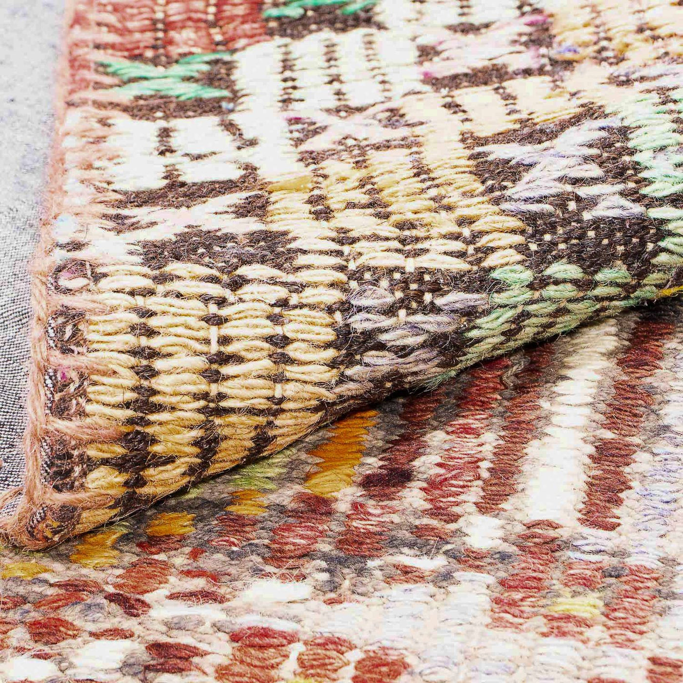 Patchwork Rug 241x170cm - Wool Rug