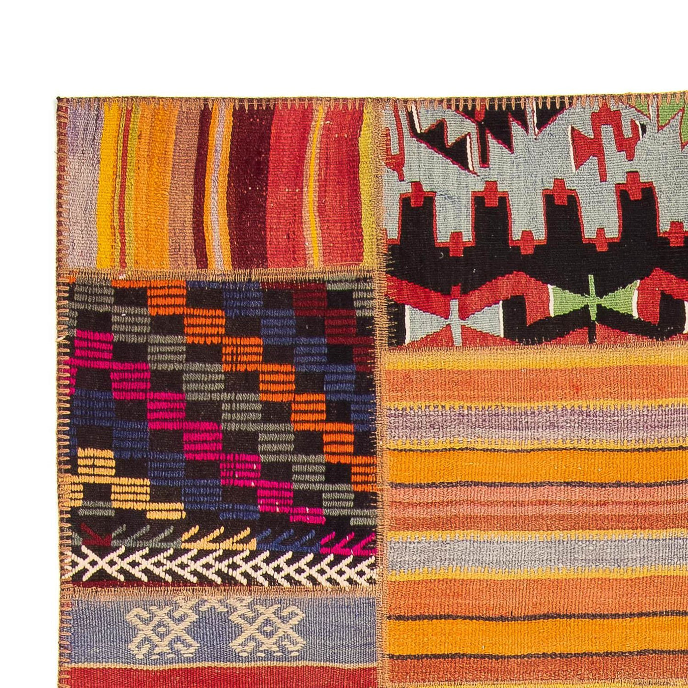 Patchwork Rug 239x169cm - Wool Rug