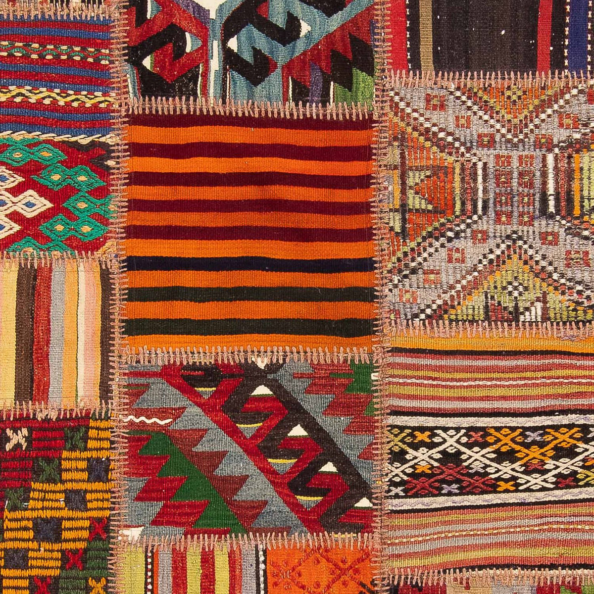 Patchwork Rug - 238 x 168 cm - multicolored