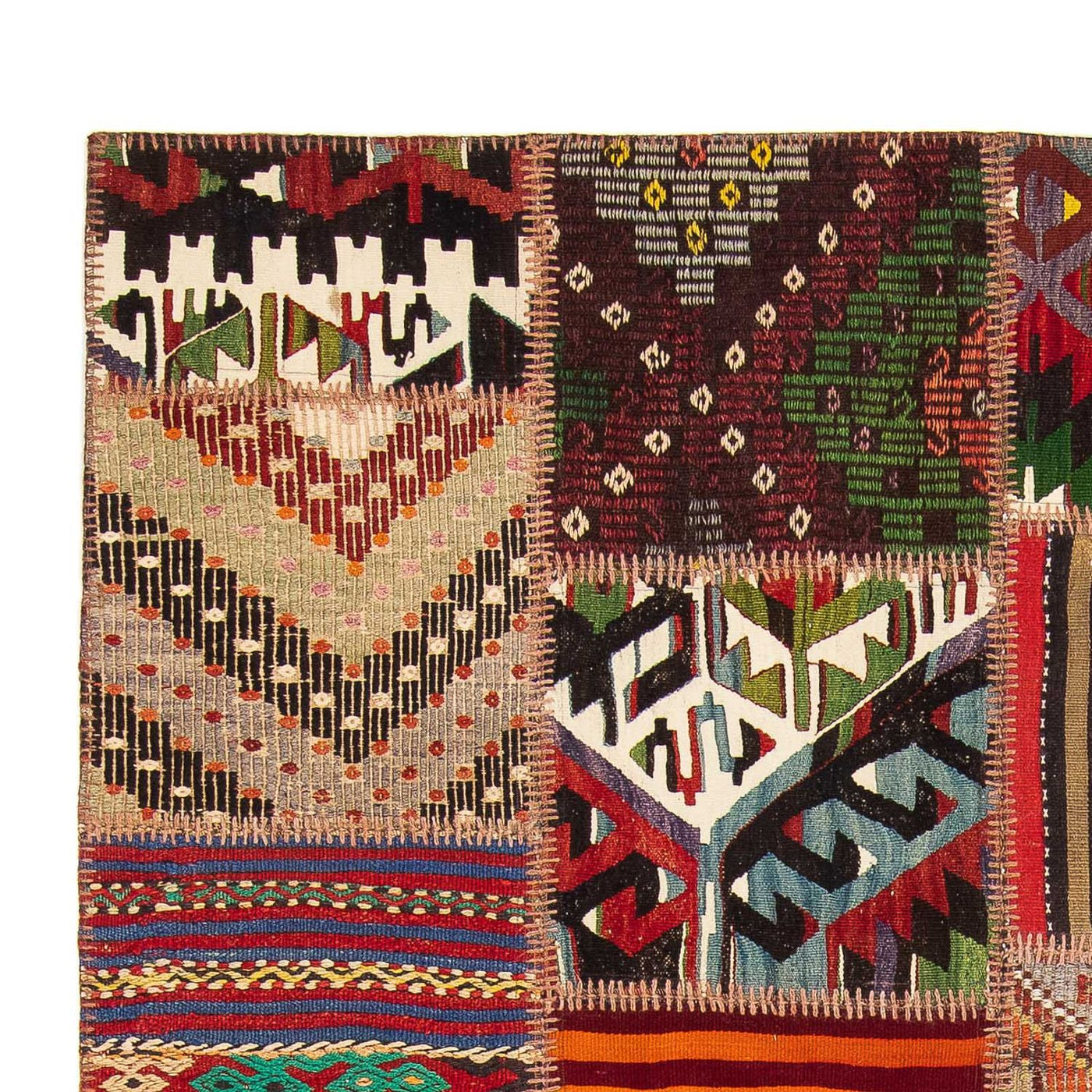 Patchwork Rug 238x168cm - Wool Rug