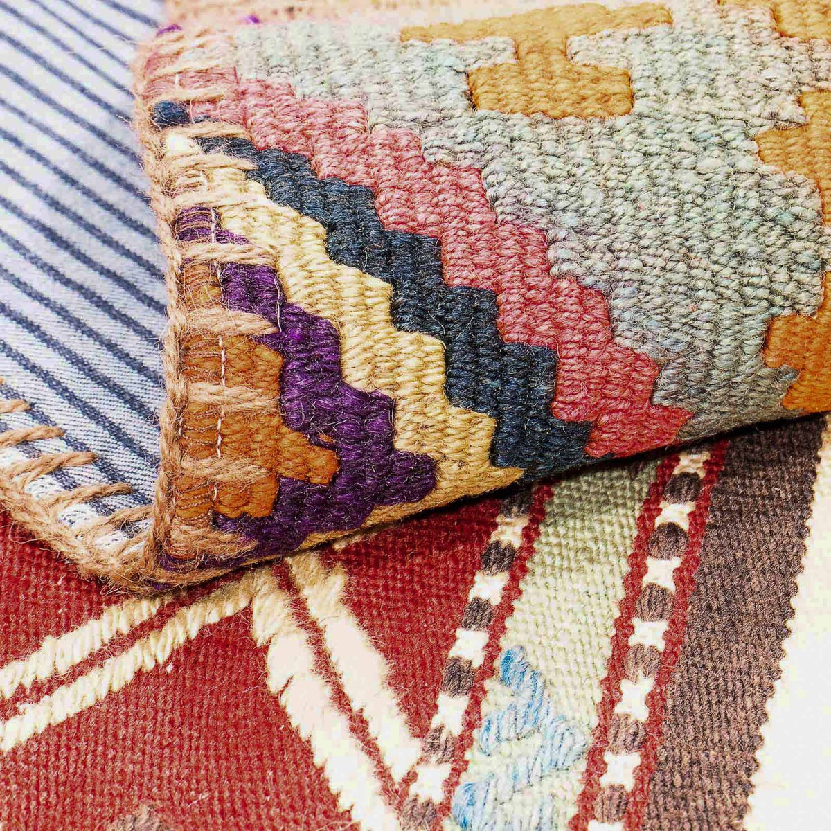 Patchwork Rug - 238 x 168 cm - multicolored