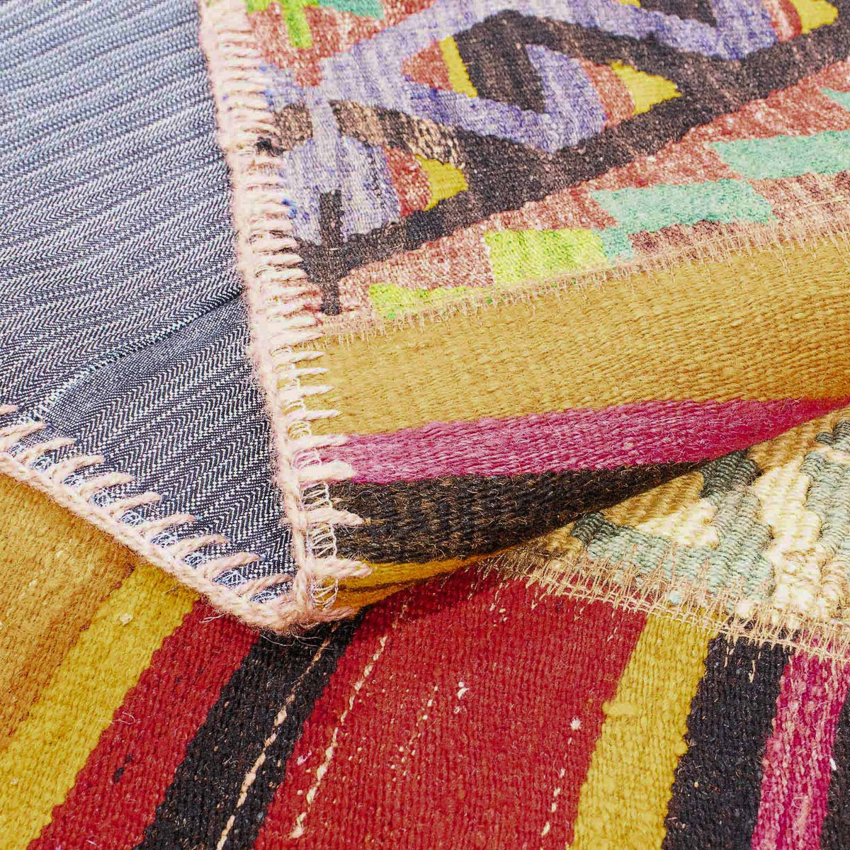 Patchwork Rug - 237 x 170 cm - multicolored
