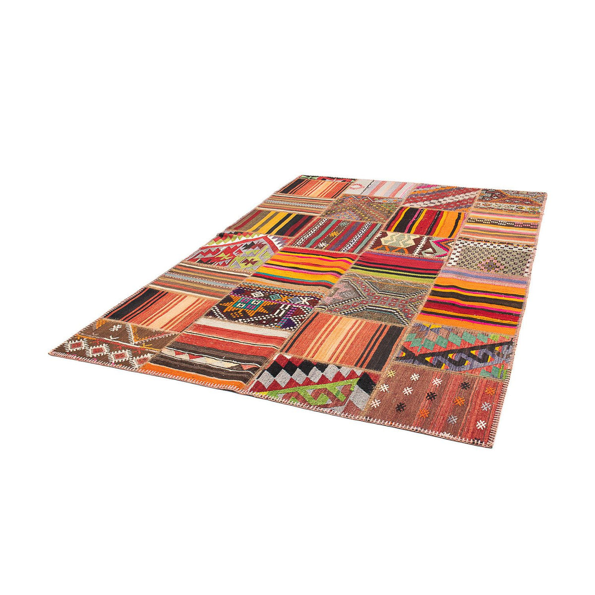 Patchwork Rug - 237 x 170 cm - multicolored