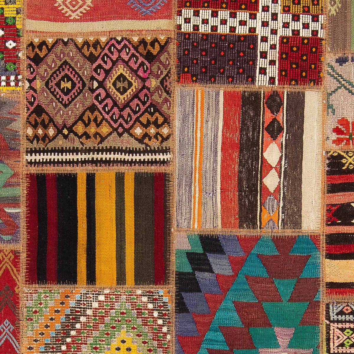 Patchwork Rug - 240 x 170 cm - multicolored