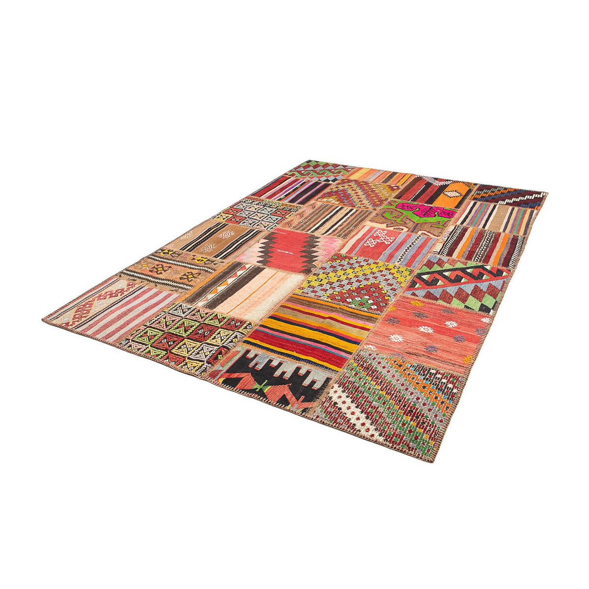 Patchwork Rug - 240 x 170 cm - multicolored