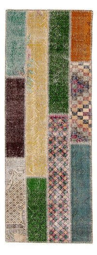 Runner Patchwork Rug - 202 x 80 cm - multicolored