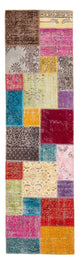 Patchwork Rug 85x300cm - Wool Rug