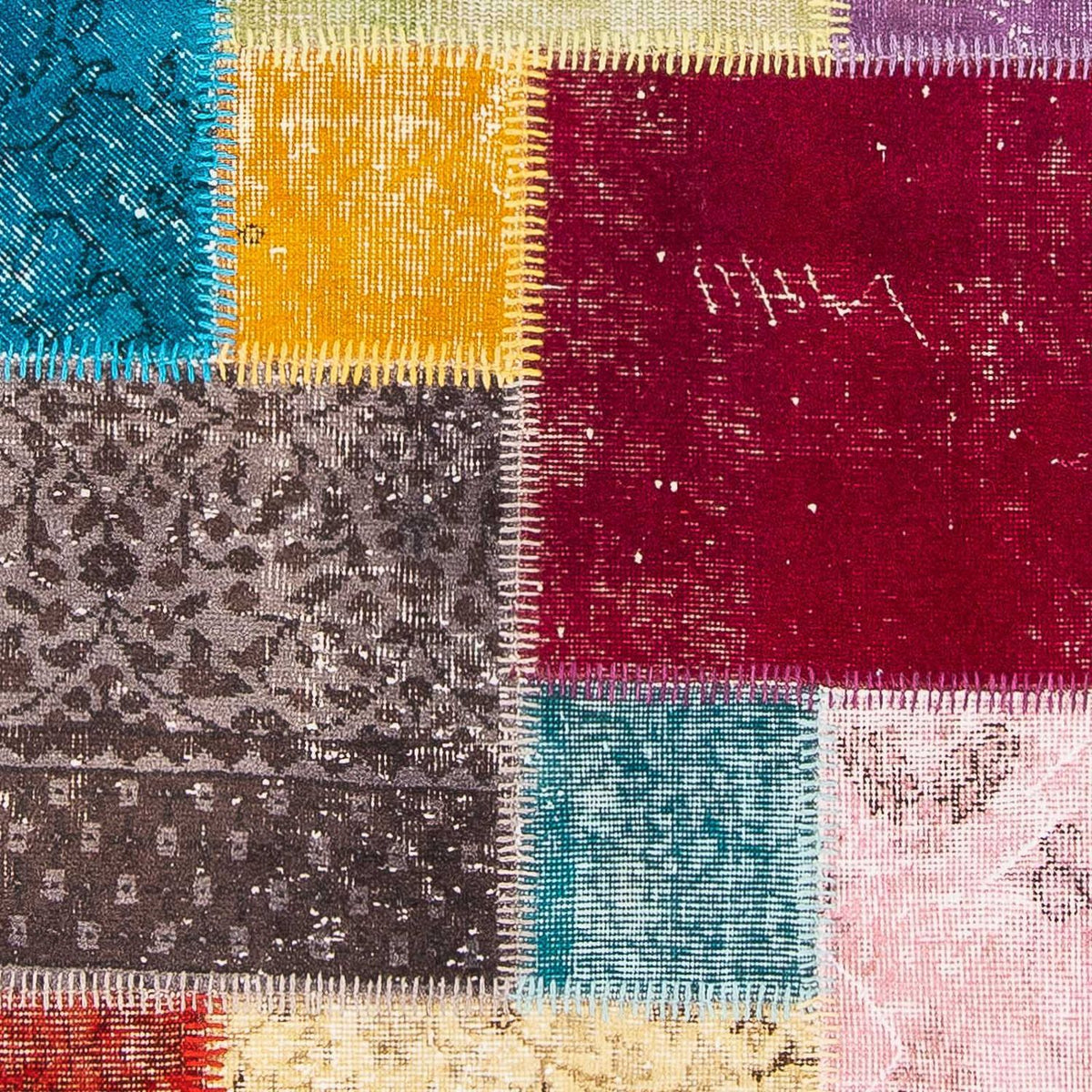 Runner Patchwork Rug - 300 x 85 cm - multicolored