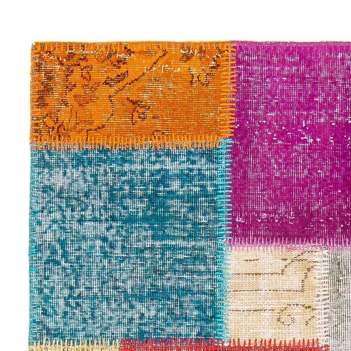 Patchwork Rug 123x185cm - Wool Rug