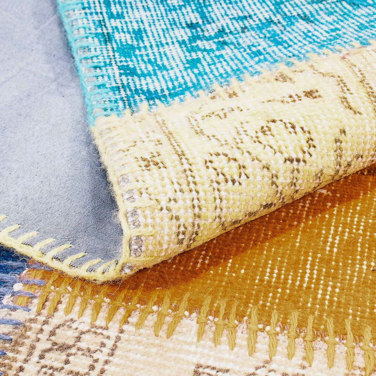 Patchwork Rug - 185 x 123 cm - multicolored