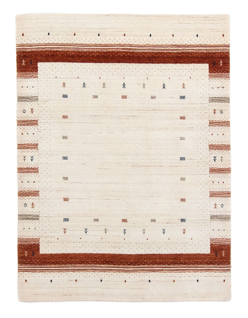 Gabbeh Rug - Loribaft Perser - 201 x 146 cm - beige