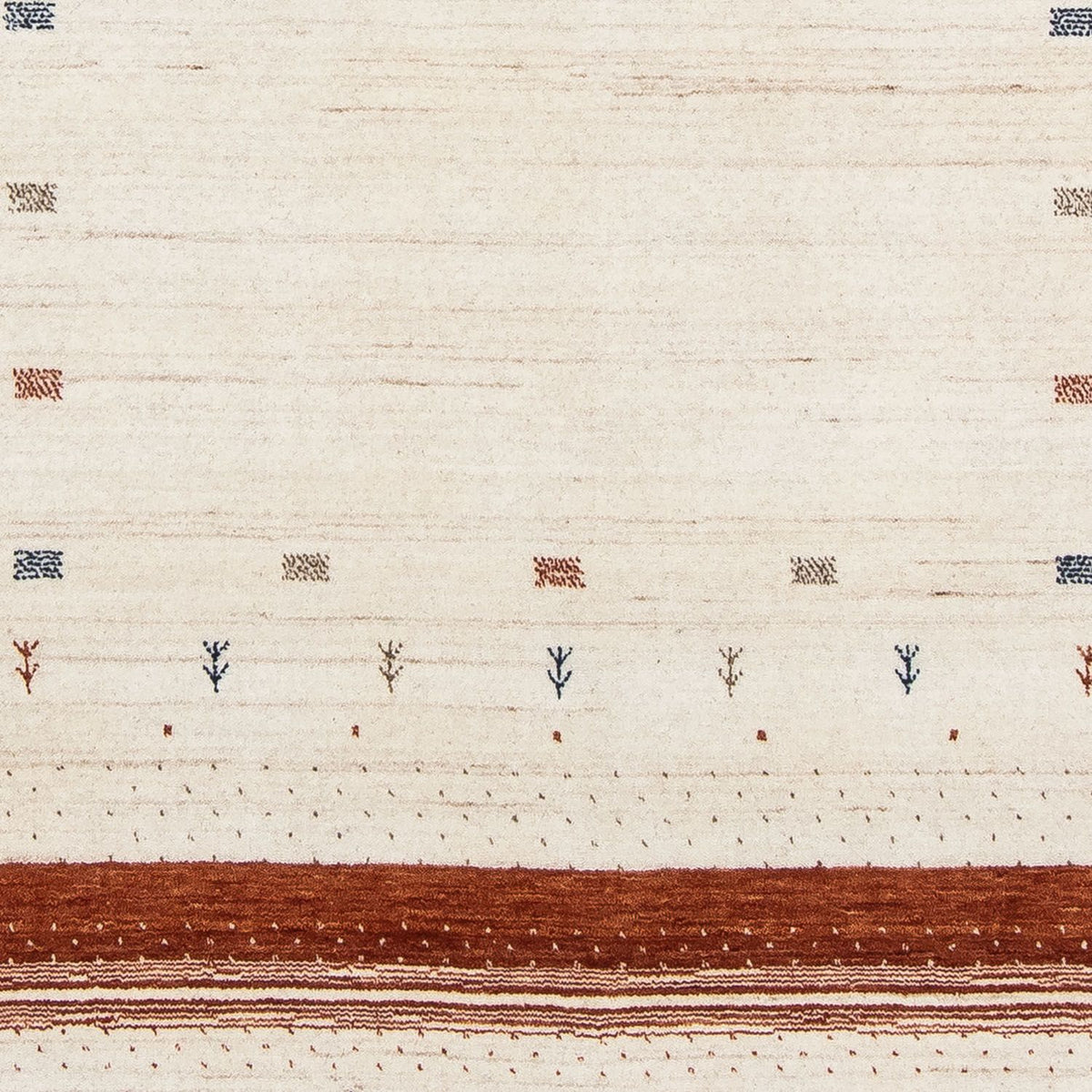 Gabbeh Rug - Loribaft Perser - 201 x 146 cm - beige