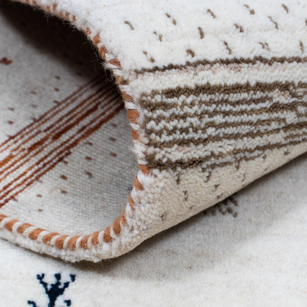 Gabbeh Rug - Loribaft Perser - 201 x 146 cm - beige