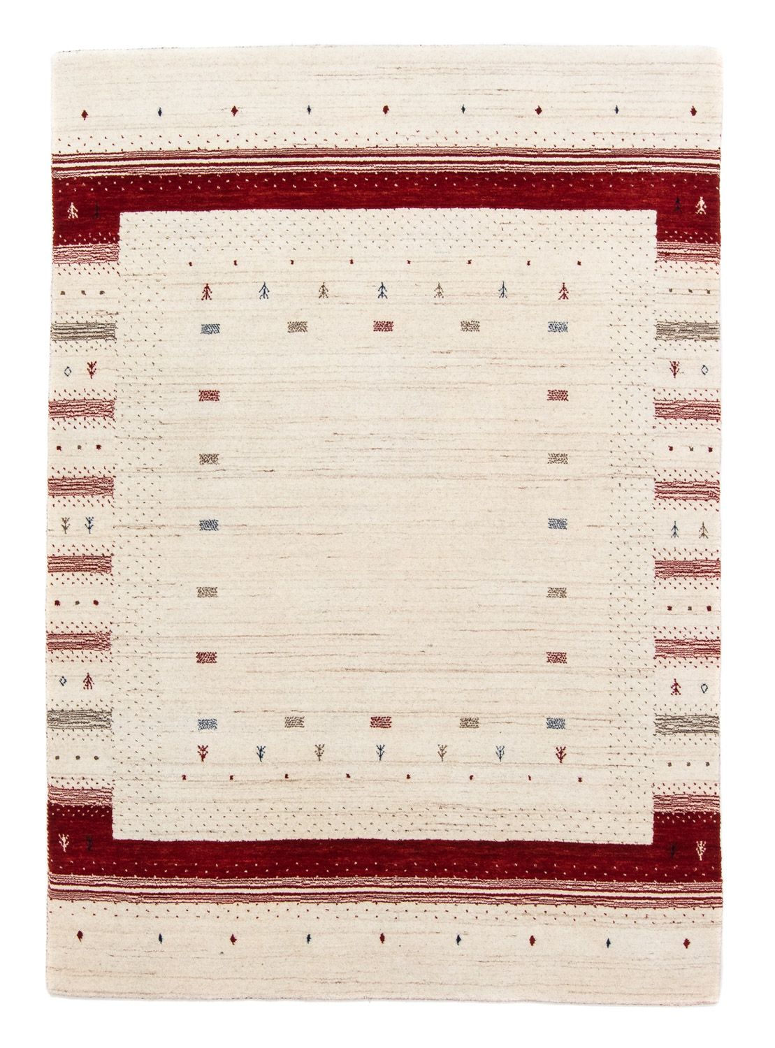 Gabbeh Rug - Loribaft Perser - 198 x 140 cm - beige