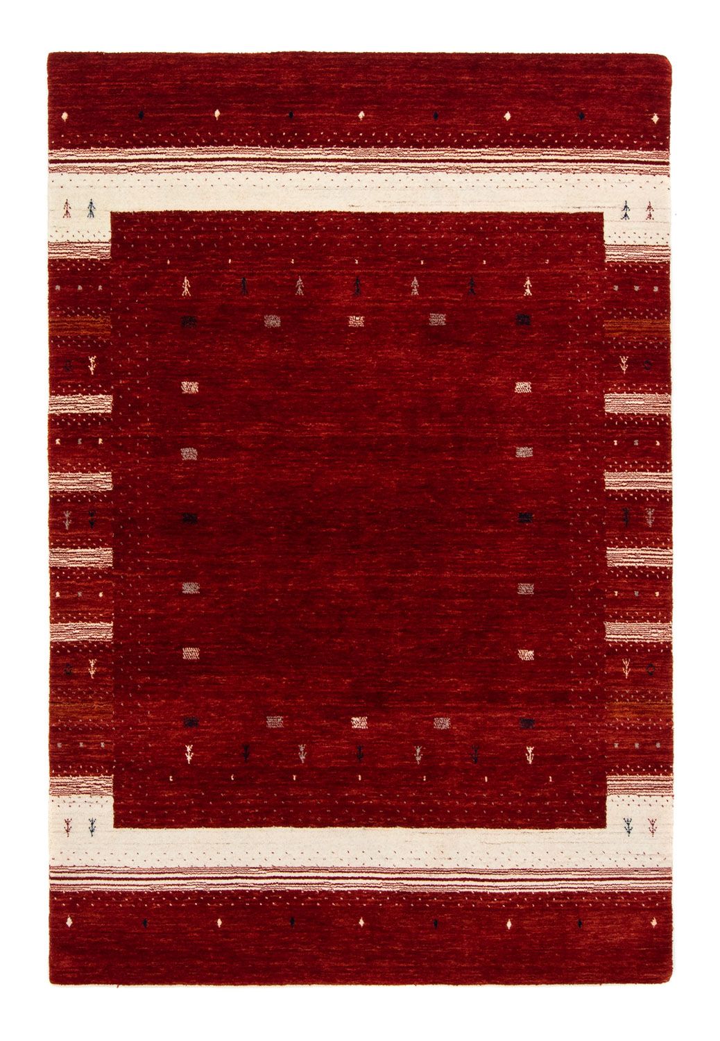 Gabbeh Rug - Loribaft Perser - 204 x 140 cm - red