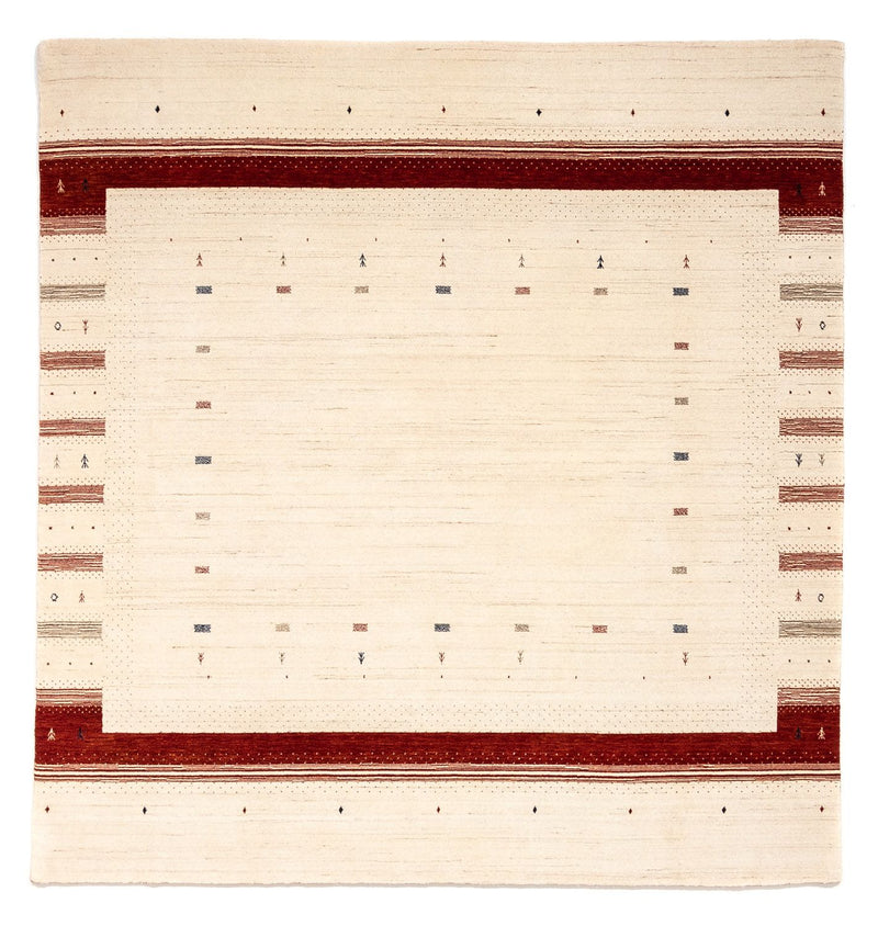 Gabbeh Rug - Loribaft Perser square  - 255 x 255 cm - beige