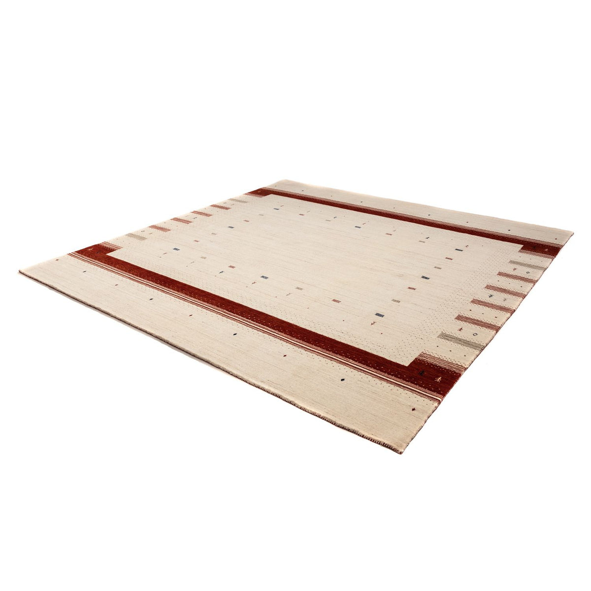 Gabbeh Rug - Loribaft Perser square  - 255 x 255 cm - beige