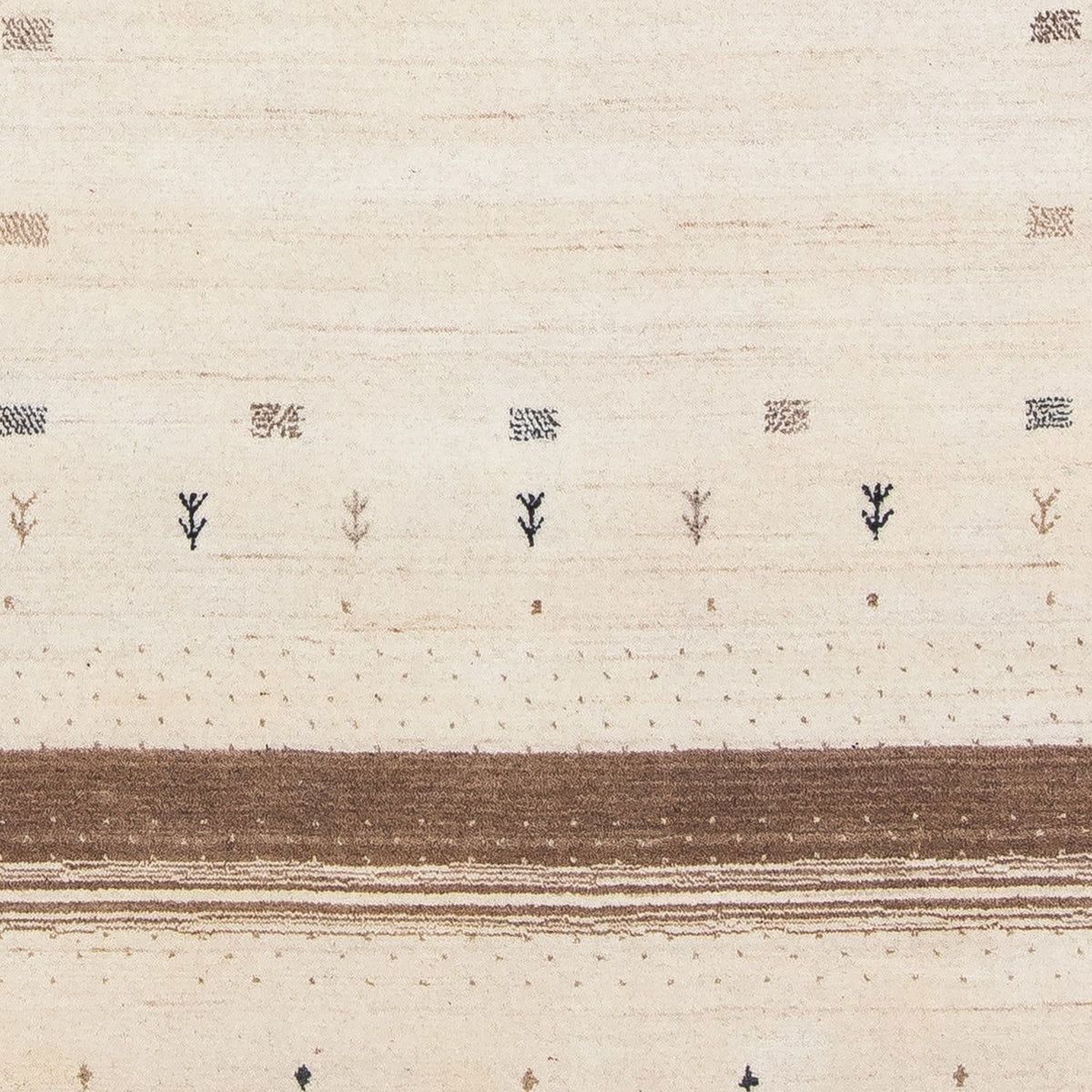 Gabbeh Rug - Loribaft Perser - 201 x 144 cm - beige