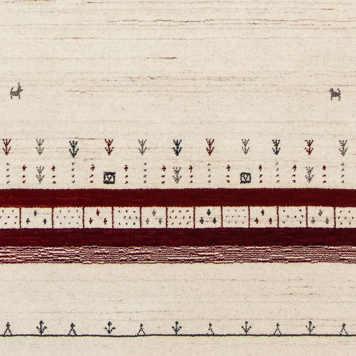 Gabbeh Rug - Loribaft Perser - 200 x 138 cm - beige