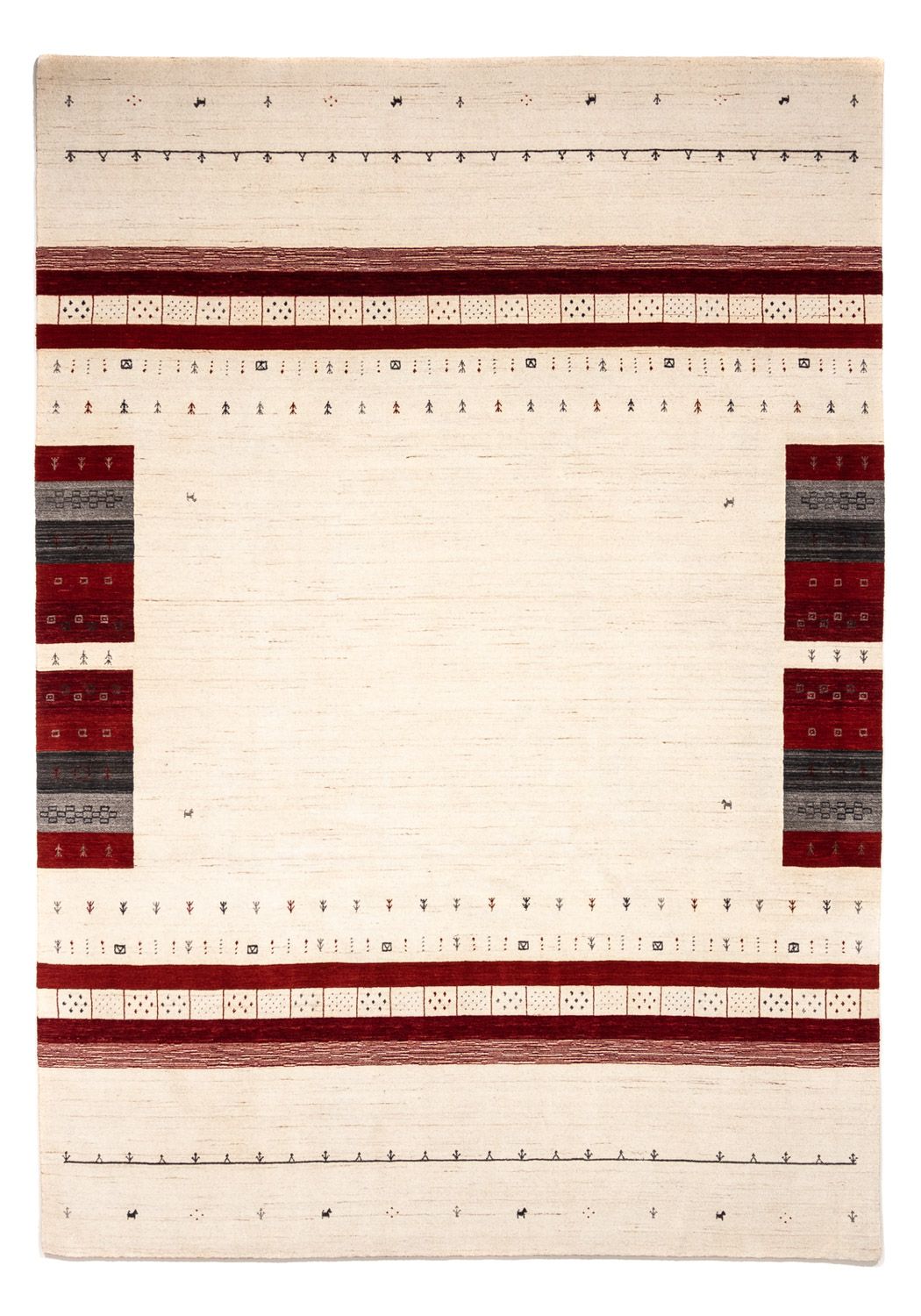 Gabbeh Rug - Loribaft Perser - 350 x 248 cm - beige