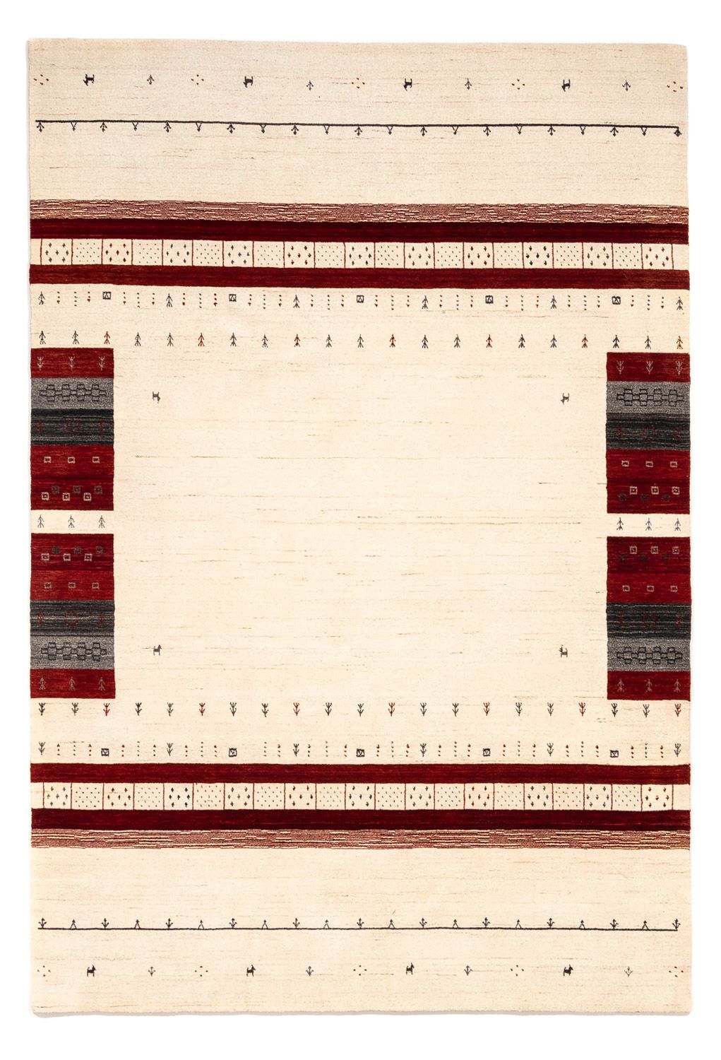 Gabbeh Rug - Loribaft Perser - 298 x 201 cm - beige