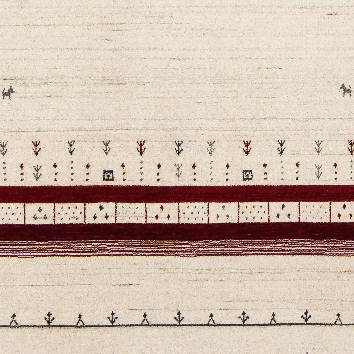 Gabbeh Rug - Loribaft Perser - 201 x 140 cm - beige