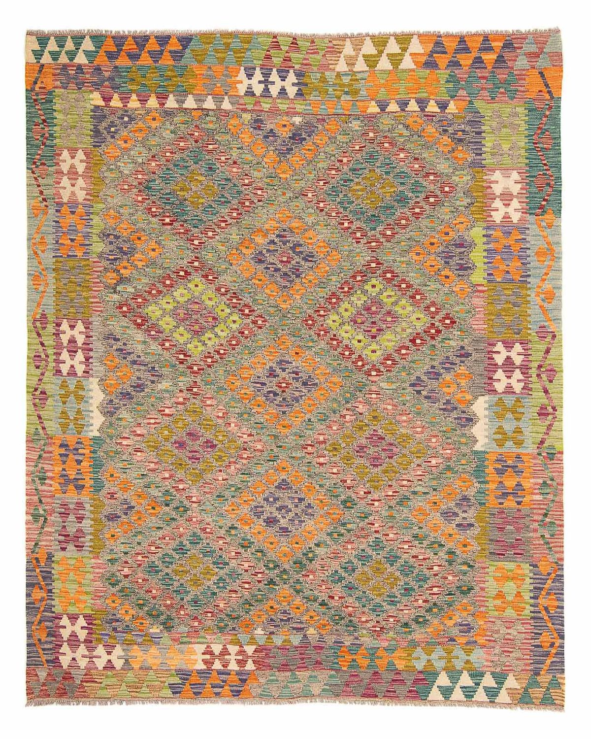 Kelim Rug - Splash - 241 x 202 cm - multicolored