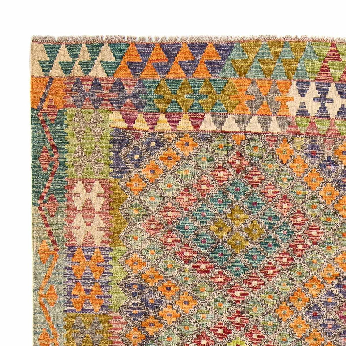 Kelim Rug - Splash - 241 x 202 cm - multicolored