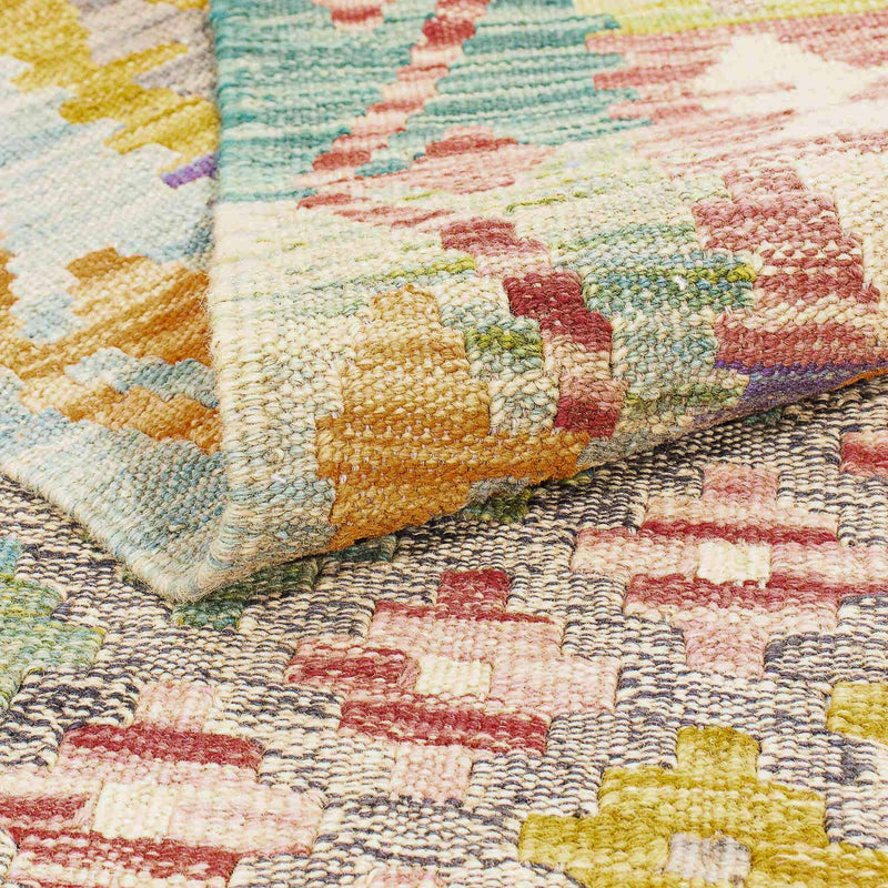 Kelim Rug - Splash - 241 x 202 cm - multicolored