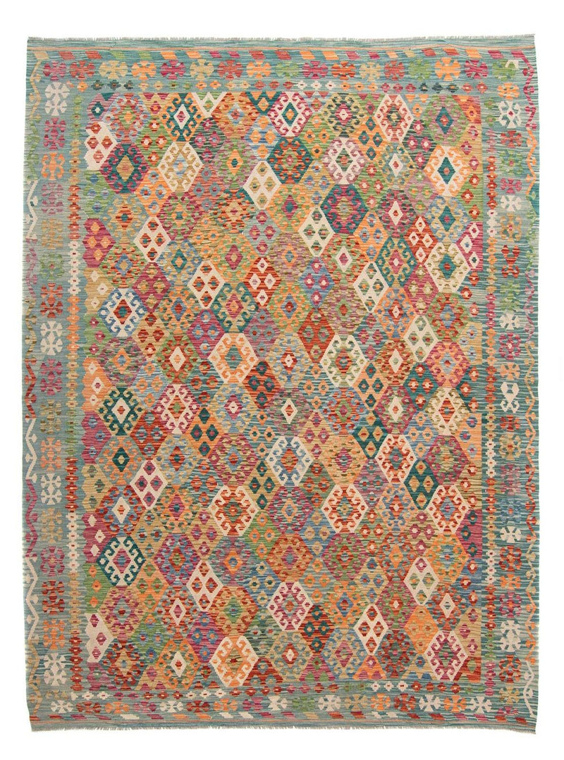 Kelim Rug - Splash - 341 x 263 cm - multicolored