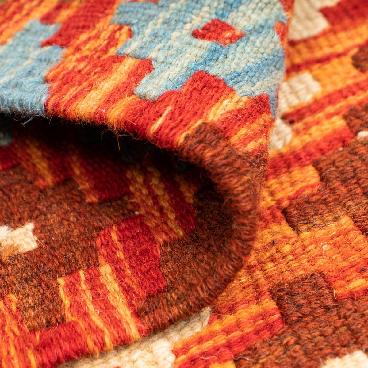 Kelim Rug - Splash - 121 x 89 cm - multicolored