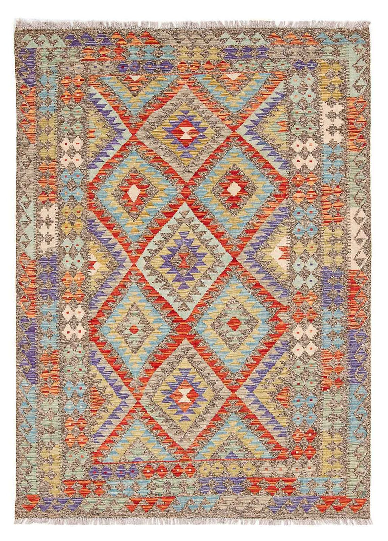 Kelim Rug - Splash - 205 x 156 cm - multicolored