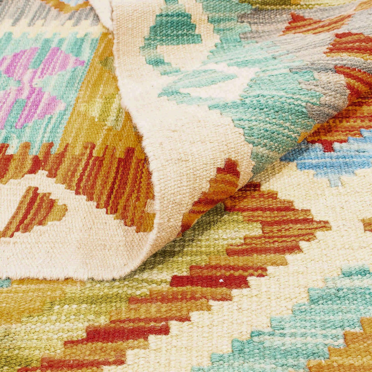 Kelim Rug - Splash - 246 x 185 cm - multicolored