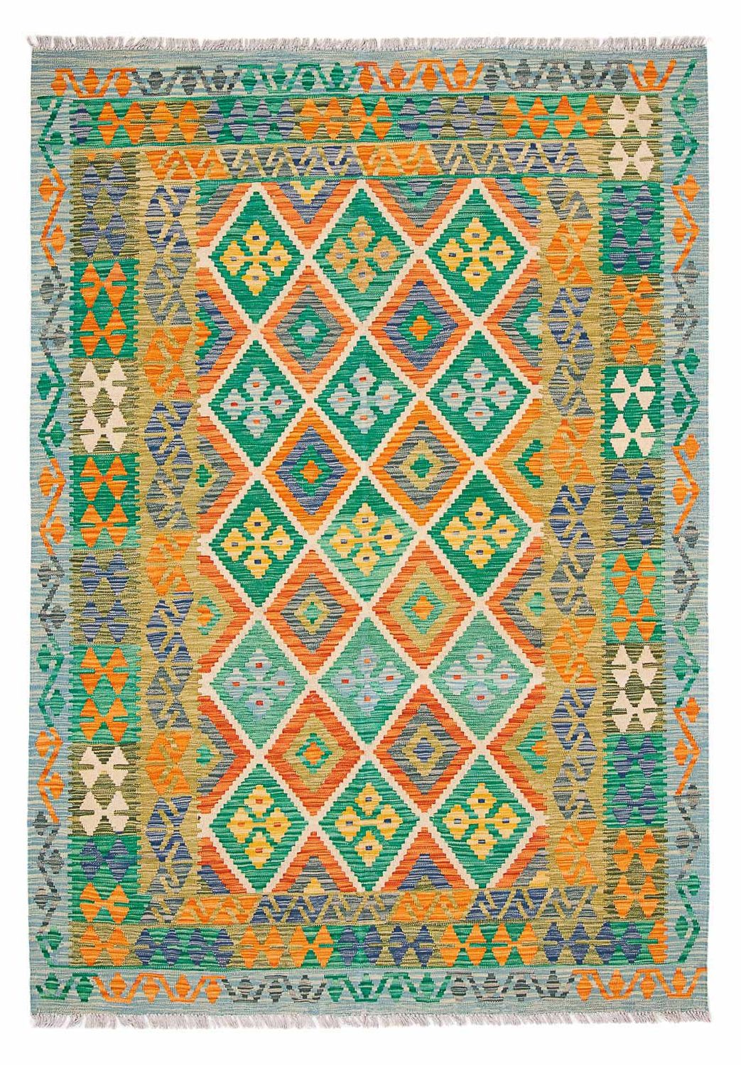 Kelim Rug - Splash - 245 x 185 cm - multicolored