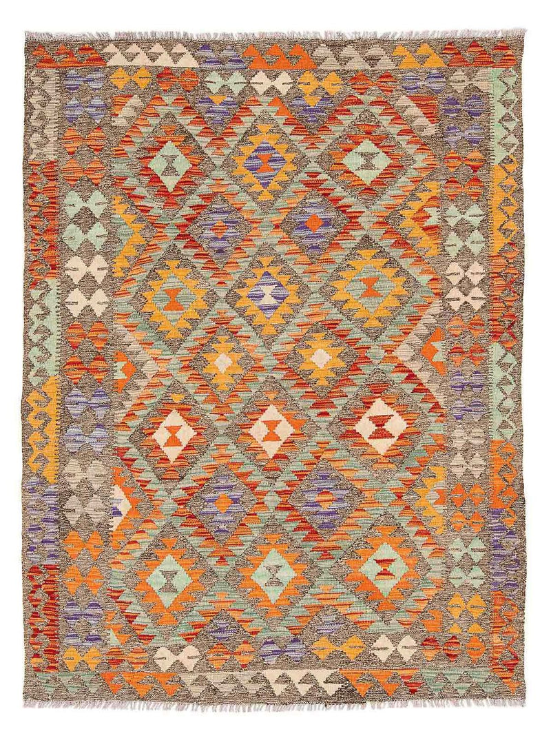 Kelim Rug - Splash - 203 x 152 cm - multicolored