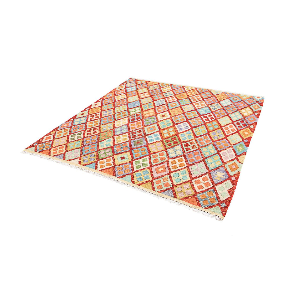 Kelim Rug - Splash - 188 x 169 cm - multicolored