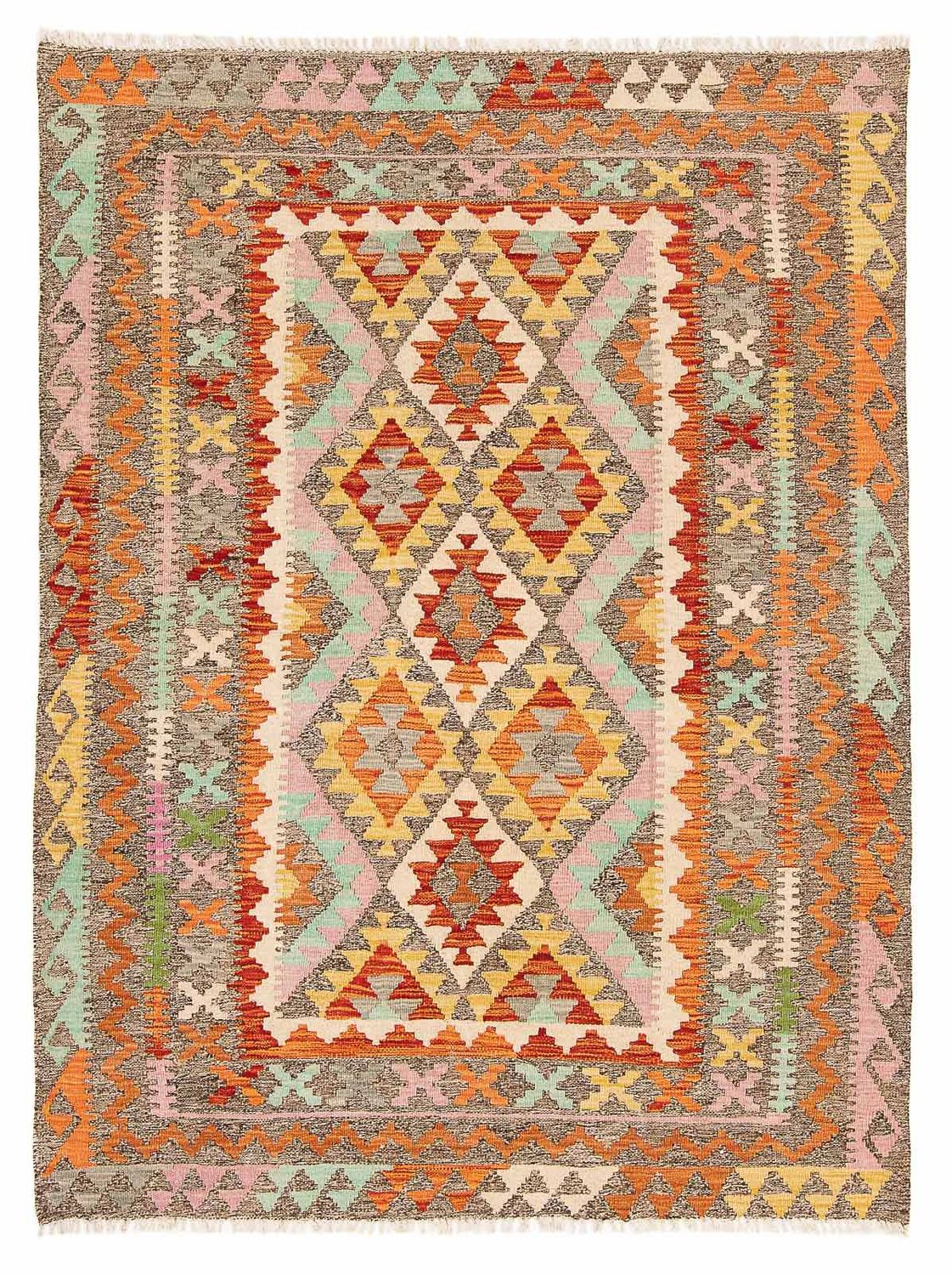Kelim Rug - Splash - 188 x 153 cm - multicolored