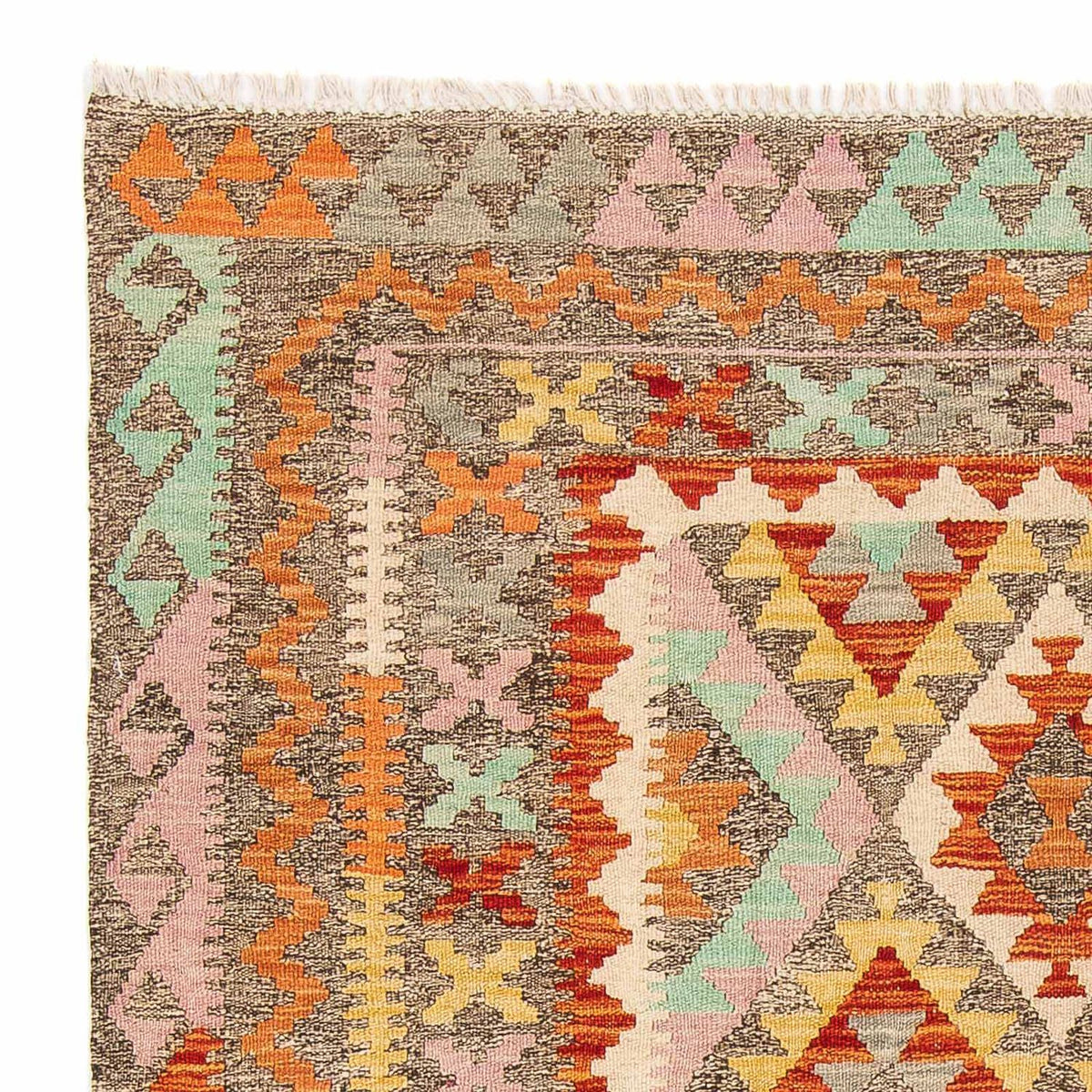 Kelim Rug - Splash - 188 x 153 cm - multicolored