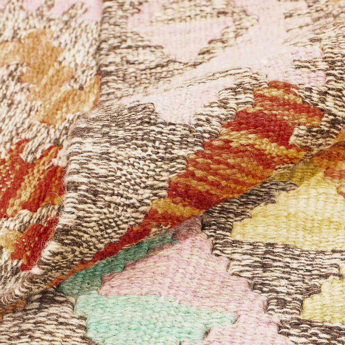 Kelim Rug - Splash - 188 x 153 cm - multicolored