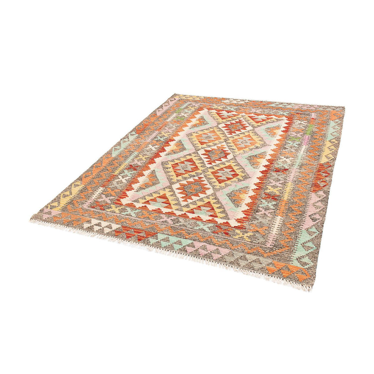 Kelim Rug - Splash - 188 x 153 cm - multicolored