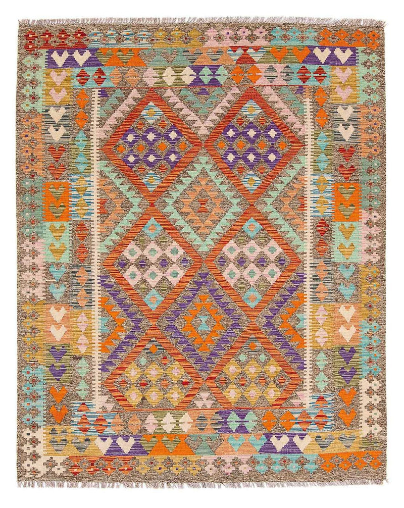 Kelim Rug - Splash - 194 x 154 cm - multicolored