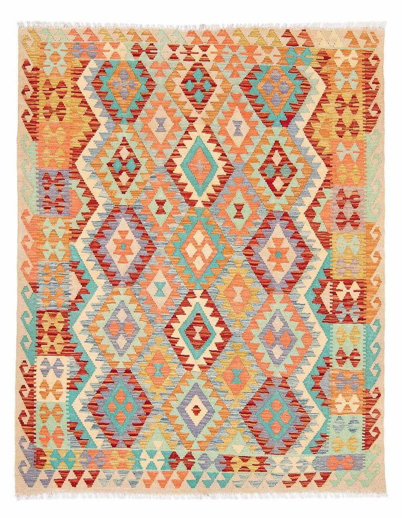 Kelim Rug - Splash - 193 x 158 cm - multicolored