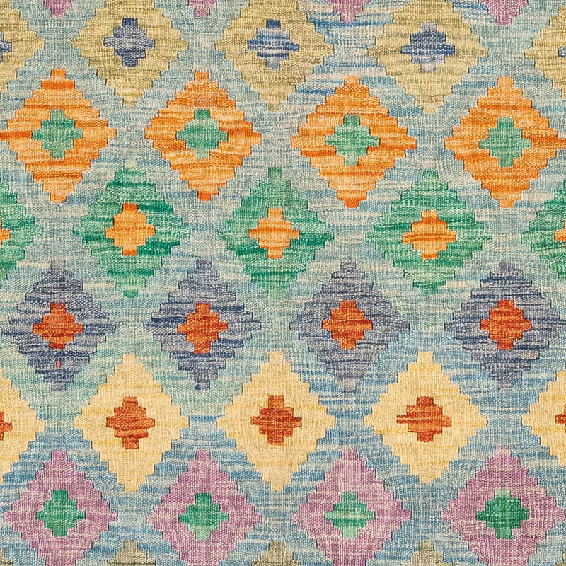 Kelim Rug - Splash - 180 x 136 cm - light blue