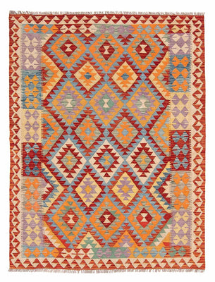 Kelim Rug - Splash - 194 x 152 cm - multicolored